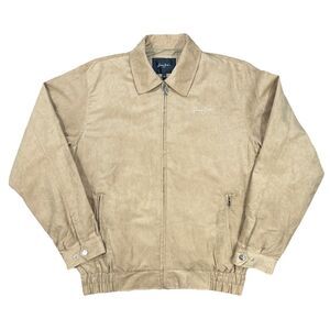 Vintage Y2K Sean John Tan Brown Bomber Jacket Faux Suede Nubuck Mens Large